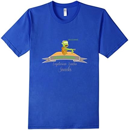 Men's Grains Zombie Farm Fresh Vegetarian Vegan Snacks T-Shirt Tee Medium Royal Blue