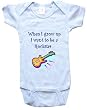 WHEN I GROW UP I WANT TO BE A ROCKSTAR - BigBoyMusic Baby Designs - White, Blue or Pink Onesie / Baby T-shirt