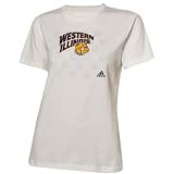 adidas Western Illinois Leathernecks Ladies White Inside The Lines T-shirt by adidas