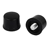 uxcell ハンマーヒント プラスチック 金属材質 10mmねじ 35mm径 ブラック 2個入り