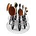Sankuwen 10 Hole Oval Makeup Brush Holder Drying Rack Organizer Cosmetic Shelf Tool No Brushes