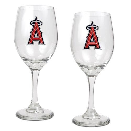 Los Angeles Angels MLB 2pc Wine Glass Set - Primary Logo