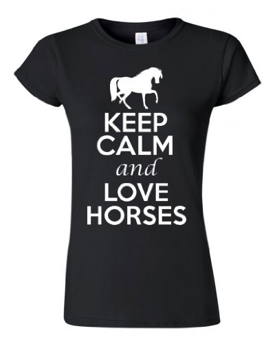 Junior City Shirts Keep Calm and Love Horses T-Shirt Tee