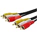 3 RCA Composite Video + Audio Cable - 12ft