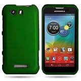 WIRELESS CENTRAL Brand Matte Snap-On DARK GREEN RUBBERIZED Hard Case Cover For MOTOROLA XT897 PHOTON Q 4G LTE With PRY-Triangle Case Removal Tool [WCK513]