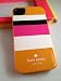Designer kate spade new york -ORANGE STRIPE iPhone 4 and 4S Hard Case
