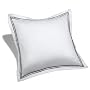 Pinzon Hotel Satin Stitch 400-Thread-Count Sateen Euro Sham, Chocolate Stripes