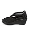 Nature Breeze Women Elastic Fabric Weave Slip On Wedge Walking Shoe CG65 - Silver