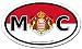 Monaco MC Flag Car Bumper Sticker Decal Oval