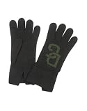 Dolce & Gabbana Black & Green Logoed Knit Wool Gloves