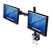 Dual LCD Monitor Stand desk clamp holds up to 24 lcd monitors