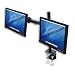 Dual LCD Monitor Stand desk clamp holds up to 24" lcd monitors