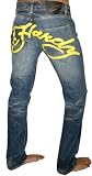 ED HARDY by Christian Audigier Tattoo Mens Straight Leg Denim Jerry Jeans 32 Inseam