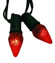 Good Tidings 4860020 Holiday Light Set 17 Feet Long with 25 Red C7 LED Lights