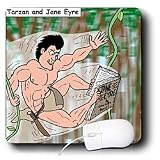 Londons Times Famous People Places Books Cartoons - Tarzan and Jane Eyre - Mouse Pads
