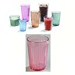 Carlisle 8 oz Crystalon Stack All Ribbed Texture Break-Resistant SAN Dishwasher Safe Tumbler / Color: Rose / Quantity: One Dozen (12)