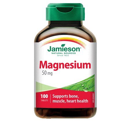 Magnesium 50 mg-100 tablets Brand: Jamieson Laboratories Magnesium 50 mg-100 tablets Brand: Jamieson Laboratories