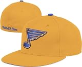 St. Louis Blues Gold Mitchell & Ness Vintage Basic Logo Fitted hat