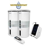 Audio Unlimited Premium 900MHz Wireless Indoor/Outdoor Speakers withRemote and Dual Power Transmitter (White)