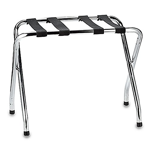 Steel Frame Chrome Finish Folding Luggage Rack