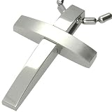 Image of Urban Male Men's Chunky Stainless Steel Cross & Chain