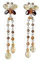 Carnelian and garnet earrings, 'Flight' 1" W 3.2" L
