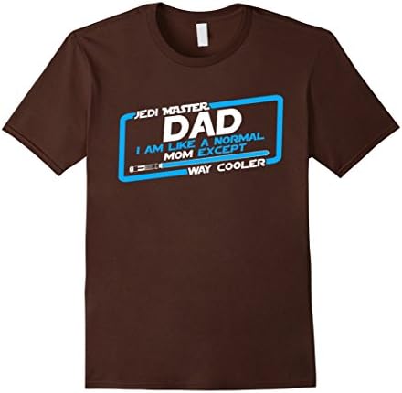 Men's Jedi Master Dad T Shirt Medium Brown