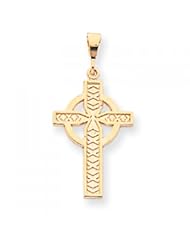 10k Yellow Gold Cross Charm - Religious Jewelry