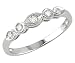 14k White Gold 5-Stone Diamond Milgrain Band (.15 cttw) 14k White Gold 5-Stone Diamond Milgrain Band (.15 cttw)
