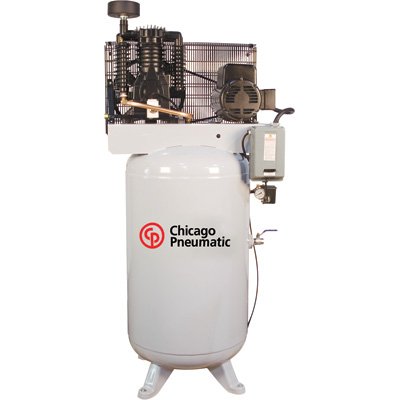 - Chicago Pneumatic Reciprocating Air Compressor - 5 HP, 80 Gallon, 208-230 Volt, 1-Phase, Model# RCP-581V