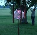 Solar Powered Wind Chime, Sil / Crackle