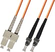 100M Multimode Duplex Fiber Optic Cable (50/125) - SC to ST