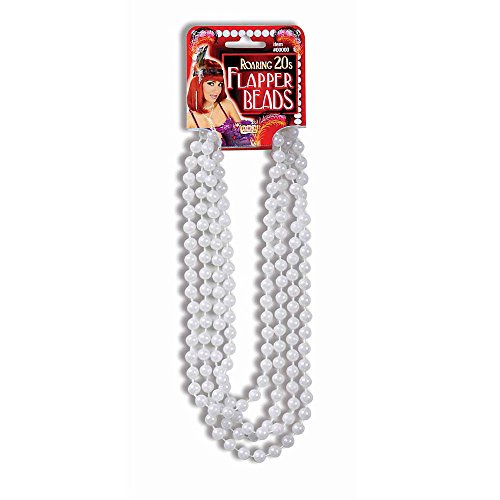 White Flapper Beads