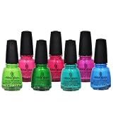 LOT of 7 China Glaze Nail Polish KICKS SET Collection .5 oz Lacquer Fun Manicure