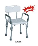 Shower Chair with Backrest and Armrest