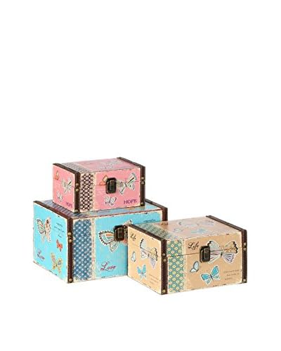 NATURA ACCENT Set Contenitore Organizzazione Spazi 3 pezzi Butterfly