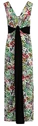 Summer Grecian Floral Print Maxi Dress 