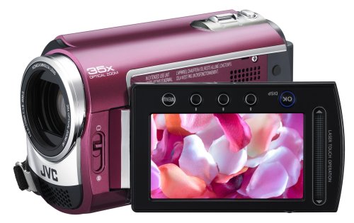 : JVC GZ-MG330R Slim HDD/microSD Hybrid Camcorder With Konica Minolta Lens (35x Optical Zoom)