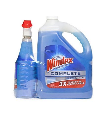 Windex Complete Glass & Multi-Surface Cleaner (128 oz. Refill + 32 oz. Trigger)