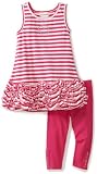 Flapdoodles Girls 2-6X Nautical Heart Rouched Dress Set