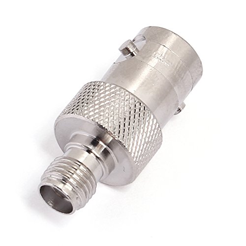 SainSonic RF Coax WIFI Network Coaxial Plug Radio Antenna CCTV Adapter Connecter SMA to BNC Sliver (Female to Female(KT-004))