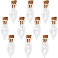 10Pc Mini Glass Bottle Tear Drops Jars Vials Wish Bottle