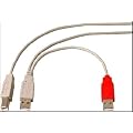 1m USB 2.0 Y-Kabel 1x USB B male/ 2xUSB A male