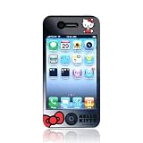 HELLO KITTY Premium & Mirror Screen Protector Cover Kit, KT448 (2 Pack) For AT&T Apple iPhone 4
