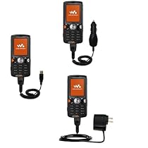 Deluxe Kit for the Sony Ericsson w810c includes a USB cable with Car and Wall Charger - Gomadic Brand w/ TipExchange Technology