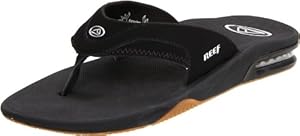 Reef Men's Fanning Thong Sandal,Black/Silver,16 M US
