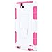 ZTE Grand X Max Case / ZTE Grand X Max+ Plus Case, CellJoy [Full Body Armor] {Pink / White} ZTE X Max Z787 / Z987 **ShockProof** Protection Hybrid Case **Kickstand** [Locking Belt Clip Holster]