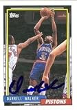 Darrell Walker Autographed/Hand Signed Basketball Card (Detroit Pistons)