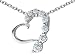  : 1.00 CTS 925 STERLING SILVER GENUINE WHITE QUARTZ HEART PENDANT FREE GIFT BAG!