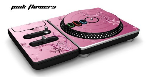 DJ Hero Turntable Controller Schutzfolie, passt für Xbox 360, Playstation 2 & 3 - Pink Flowers